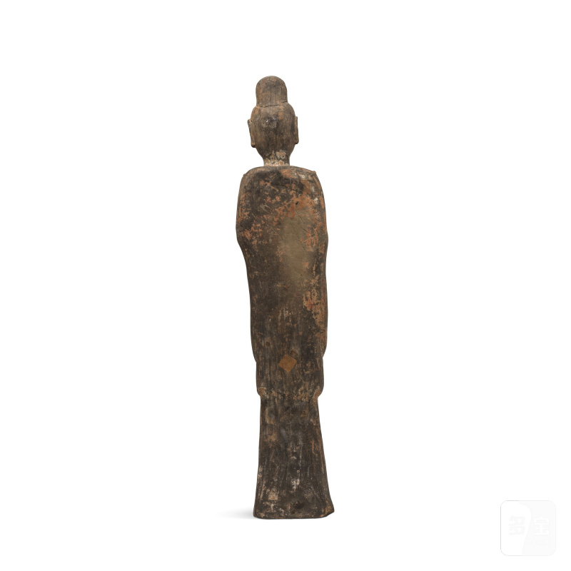 北魏 陶武士俑 | GRANDE STATUETTE D'UN GUERRIER EN TERRE CUITE - 图9